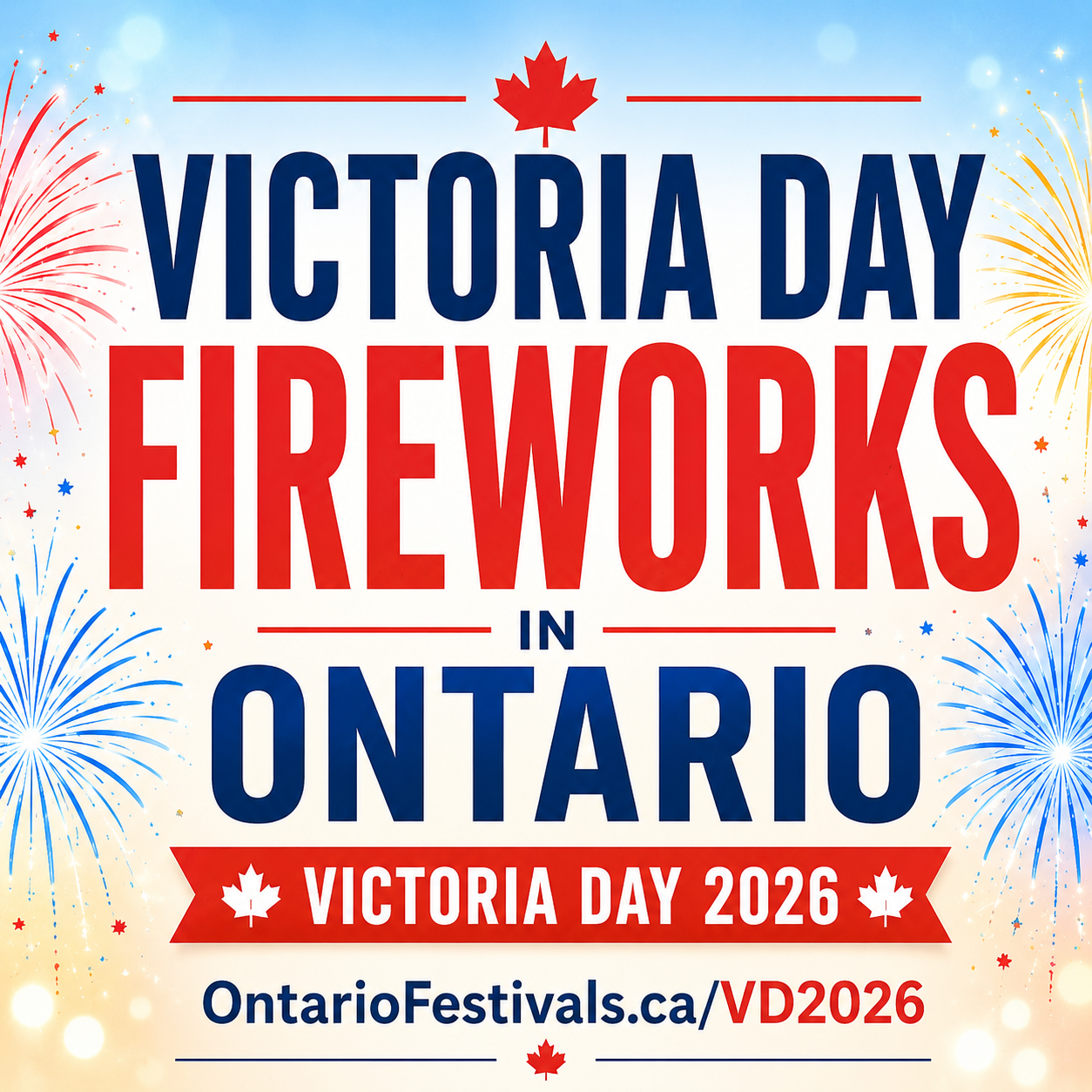 Victoria Day 2026 Fireworks in Ontario